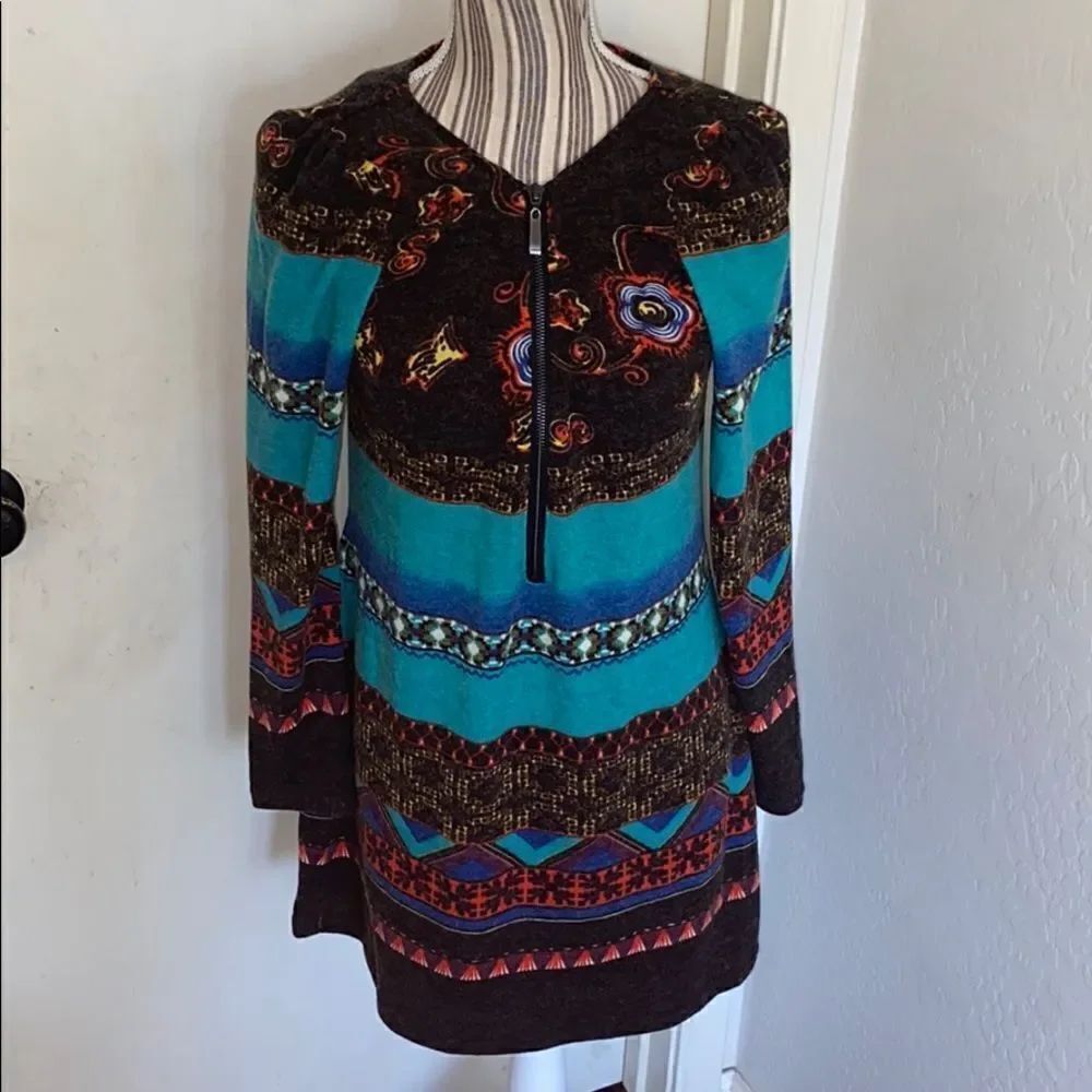 Aryeh Multi PrintāDesign Bohemian Casual Feminine Tunic FestivalāConcert